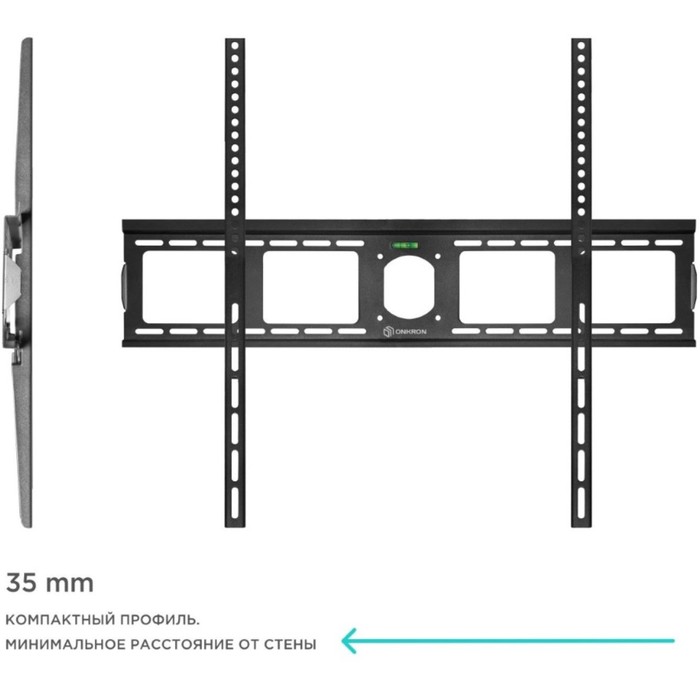 Кронштейн для телевизора Onkron UF4 черный 55"-100" макс.75кг настенный фиксированный - фото 51517075