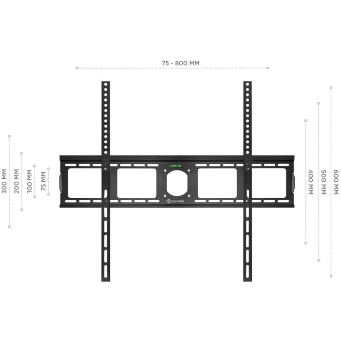 Кронштейн для телевизора Onkron UF4 черный 55"-100" макс.75кг настенный фиксированный - фото 51517076