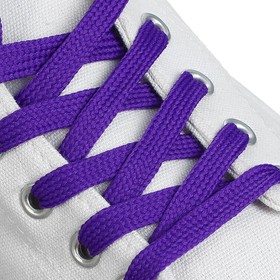 Шнурки для обуви, пара, плоские, 12 мм, 120 см, цвет фиолетовый