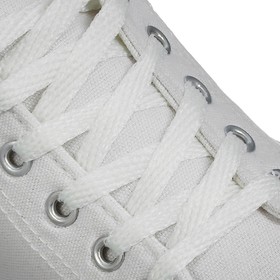Шнурки для обуви, пара, плоские, 12 мм, 120 см, цвет белый