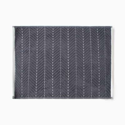 Коврик махровый «Этель» Lines, 50×70 см, хлопок 100%, тёмно-серый