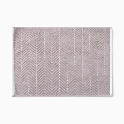 Коврик махровый «Этель» Lines, 50×70 см, хлопок 100%, светло-серый