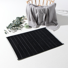 Коврик махровый «Этель» Lines, 50×70 см, хлопок 100%, черный - Фото 1