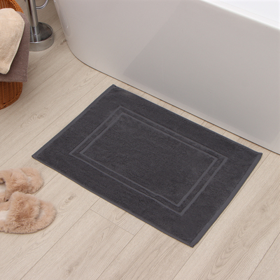 Коврик махровый «Этель» Classic, 50×70 см, хлопок 100%, тёмно-серый