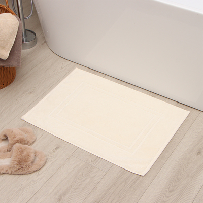 Коврик махровый «Этель» Classic, 50×70 см, хлопок 100%, молочный