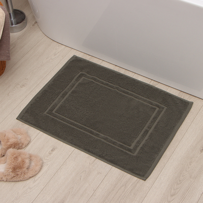 Коврик махровый «Этель» Classic, 50×70 см, хлопок 100%, серо-зелёный