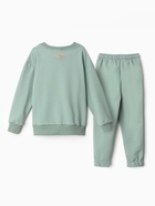 Костюм (свитшот и брюки) детский MINAKU, цвет оливы, рост 104 см - фото 809230637