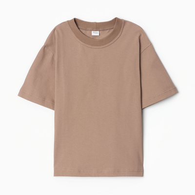Футболка детская MINAKU: Casual Collection, бежевая, рост 110 см