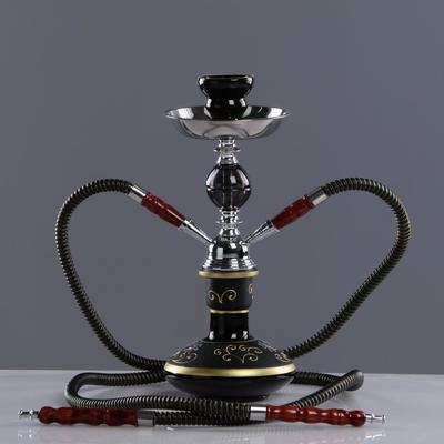 Кальян в сборе для курения комплект «Корай», 33 см, 2 трубки, черный