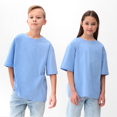 Футболка детская MINAKU: Casual Collection, голубая, рост 110 см