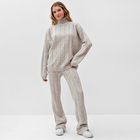 Костюм женский (джемпер+брюки) MINAKU:Knitwear collection цвет капучино, р-р 46-48