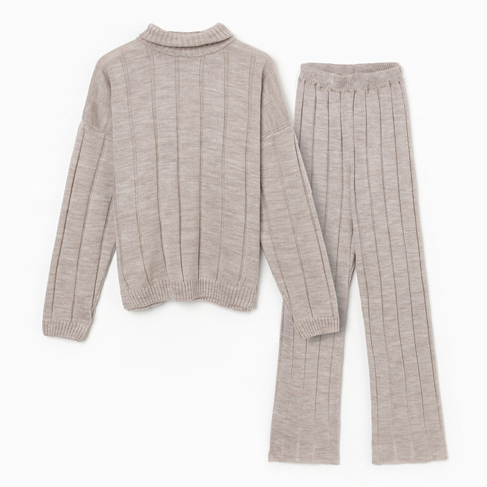Костюм женский (джемпер+брюки) MINAKU:Knitwear collection цвет капучино, р-р 46-48