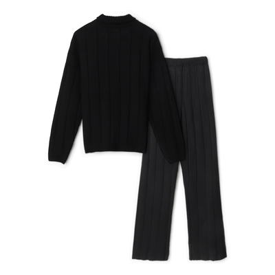 Костюм женский (джемпер, брюки )MINAKU: Knitwear Collection, размер 46-48, чёрный