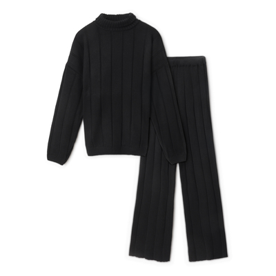 Костюм женский (джемпер, брюки )MINAKU: Knitwear Collection, размер 46-48, чёрный