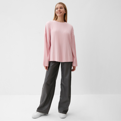 Джемпер женский вязаный MINAKU: Knitwear collection, розовый, размер 54-56