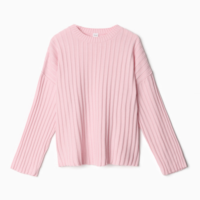 Джемпер женский вязаный MINAKU: Knitwear collection, розовый, размер 54-56