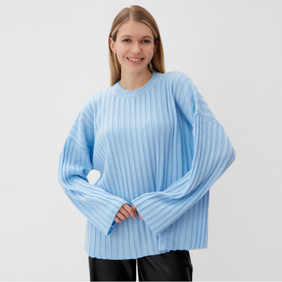 Джемпер женский вязаный MINAKU: Knitwear collection, голубой, размер 42-44