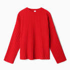 Джемпер вязаный женский MINAKU:Knitwear collection цвет красный, размер 50-52 - Фото 7