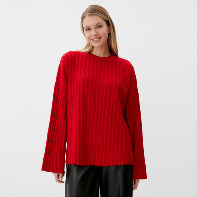 Джемпер вязаный женский MINAKU:Knitwear collection цвет красный, размер 54-56