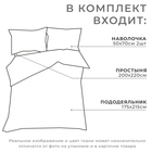 Постельное бельё Этель 2 сп Small leaves, 175х215 см, 200х220 см, 50х70 см -2 шт, поплин 9947004 - фото 12066538