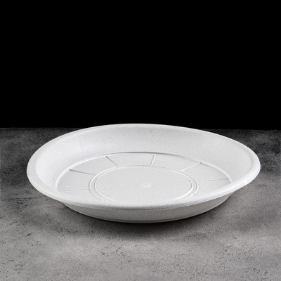 Поддон для горшка, d=25 см, пластик, цвет мрамор