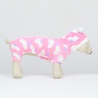 Комбинезон «Любовь», с капюшоном, размер XL, ДС 40 см, ОГ 50 см, ОШ 40 см, розовый - Фото 5