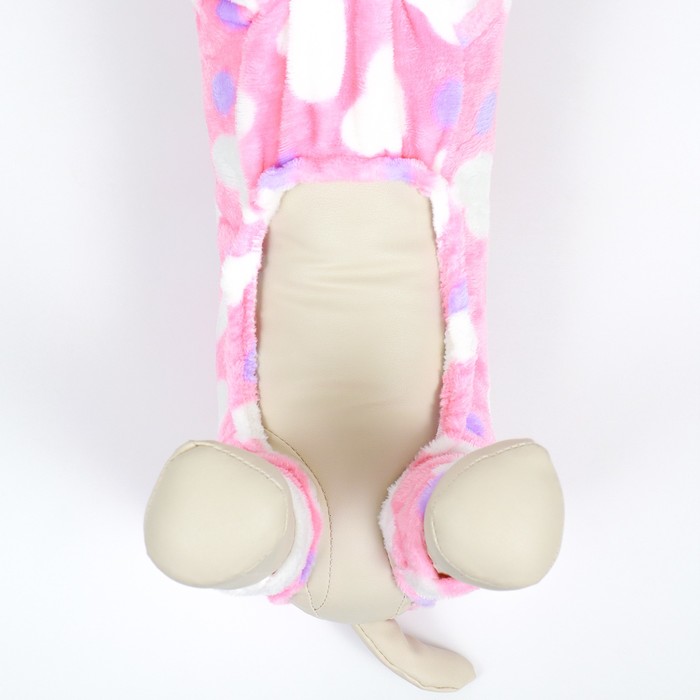 Комбинезон "Любовь" с капюшоном, размер 2XL (ДС 45 см, ОШ 45 см, ОГ 55 см), розовый