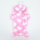 Комбинезон "Любовь" с капюшоном, размер 2XL (ДС 45 см, ОШ 45 см, ОГ 55 см), розовый - Фото 10