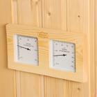 Термометр - гигрометр для бани и сауны, 26×14×3 см, деревянный, «Добропаровъ» - Фото 2