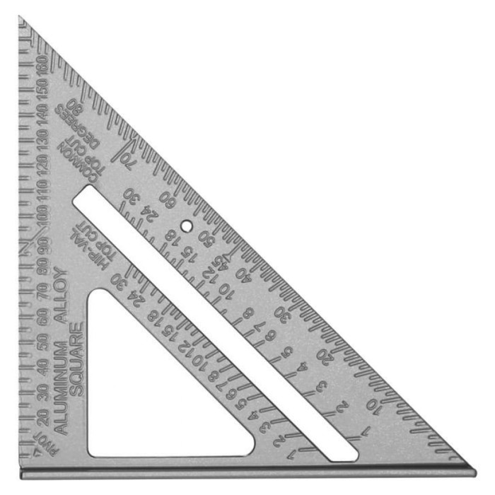 Угольник DEKO DKM180-255-180, треугольная, двусторонняя шкала, 180 х 180 мм - Фото 1