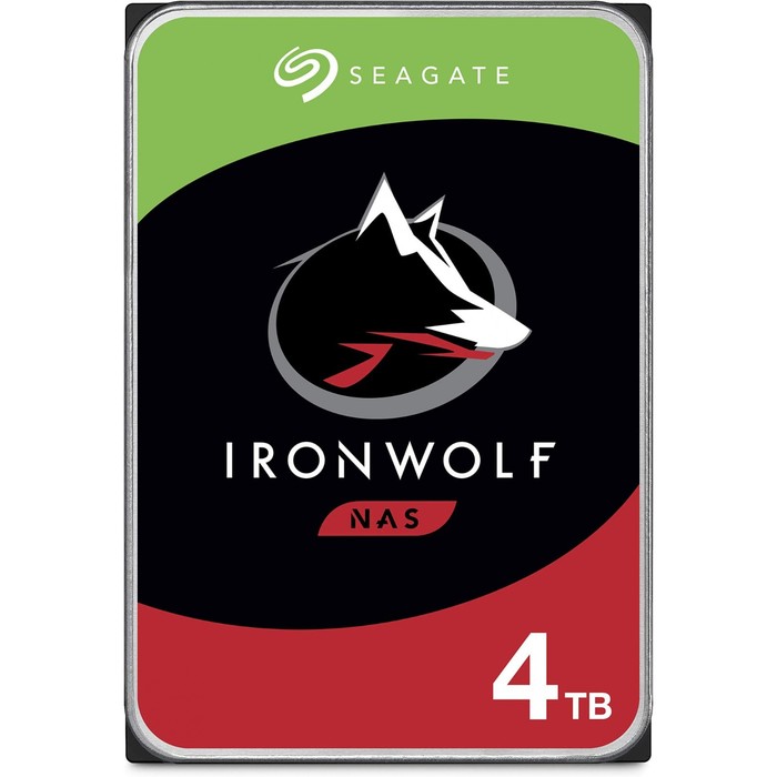 Жесткий диск Seagate SATA-III 4TB ST4000VN006 NAS Ironwolf (5400rpm) 256Mb 3.5" - Фото 1