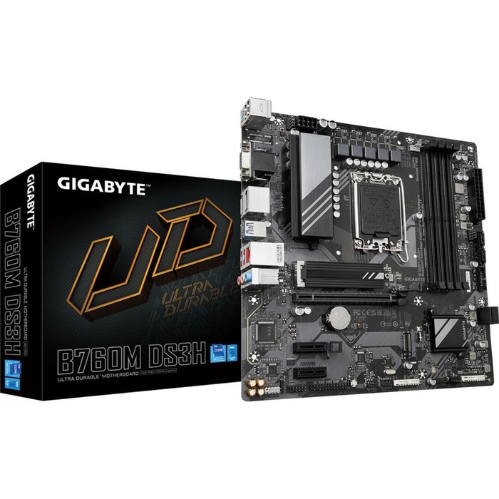 Материнская плата Gigabyte B760M DS3H Soc-1700 Intel B760 4xDDR5 mATX AC`97 8ch(7.1) 2.5Gg   1029344 - фото 51538991