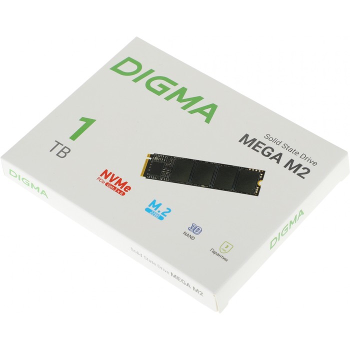 Накопитель SSD Digma PCIe 3.0 x4 1TB DGSM3001TM23T Mega M2 M.2 2280 - фото 51526172