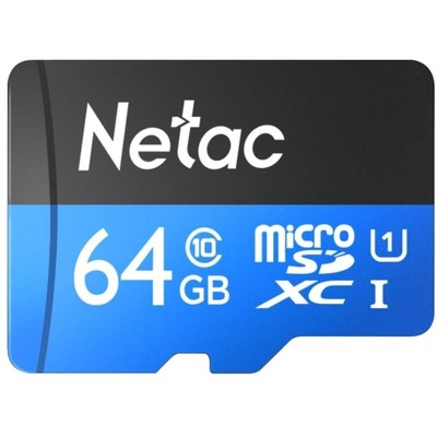 Карта памяти microSDXC Netac 64GB NT02P500STN-064G-R P500 + adapter