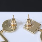 УЦЕНКА Серьги «Волшебство» геометрия, белая в золоте - Фото 3