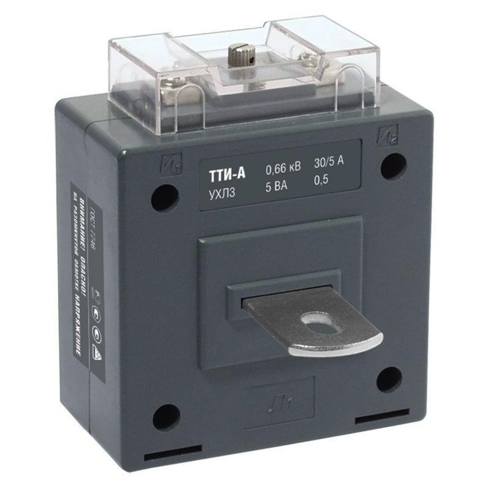 Трансформатор IEK, ТТИ-А 100/5 А, 5 ВА, класс точности 0.5 S, ITT10-3-05-0100 - Фото 1