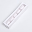 Коробка складная под 5 конфет, белая, 5 х 22 х 3,5 см - фото 809444200