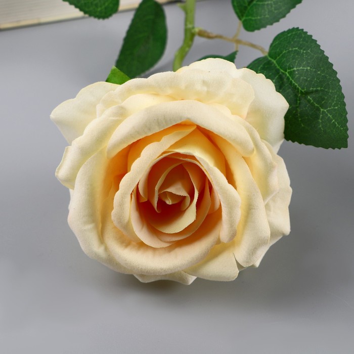 Цветы искусственные "Роза чайная экстра" d-7 см 44 см, жёлтый