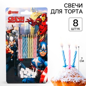 Свечи незадуваемые в торт, 10 шт "Супер-герои", Мстители