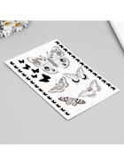 Переводные тату на тело чёрные «Бабочки», 25×15 см - фото 42911048 Переводные тату на тело чёрные «Бабочки», 25×15 см - фото 42911048