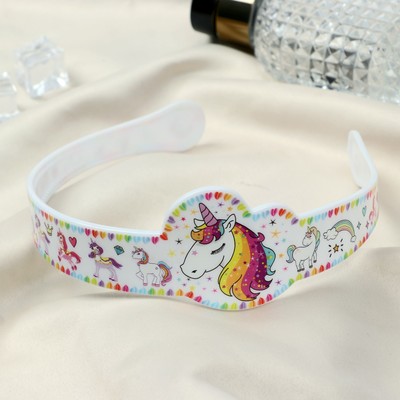 Ободок для волос «Счастливый единорог», 4.5 см, МИКС