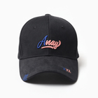 Кепка женская MINAKU с надписями, чёрная, размер 58, хлопок 100% - фото 23684391