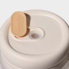 Кружка «Бьорн», 850 мл, с крышкой и трубочкой, стекло, бежевая - Фото 10