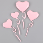 Набор для украшения "Сердца", цвет розовый - Фото 1