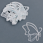 Набор для украшения "Бабочки", набор 5 шт, цвет серебро - фото 320991839