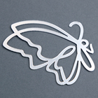 Топпер для торта «Бабочки», 5 шт., серебряные - Фото 3