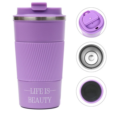 Термокружка, 500 мл, Life is beauty, сохраняет тепло 10 ч
