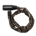 Замок навесной велосипедный ТУНДРА, цепь 3.5×650 мм, английский ключ 2 шт., черный - Фото 5
