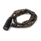 Замок навесной велосипедный ТУНДРА, цепь 3.5×650 мм, английский ключ 2 шт., черный - Фото 6
