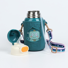Термос детский «Динозавр», 500 мл, с кружкой, два вида крышек, сохраняет тепло до 8 ч, нержавеющая сталь, синий - Фото 3